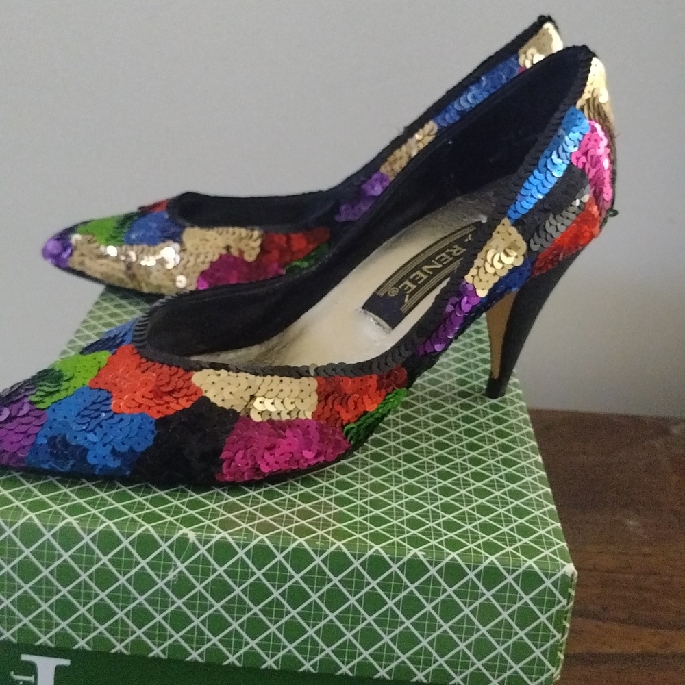 J. RENEE Multicolor Sequin Heels - Picture 3 of 5